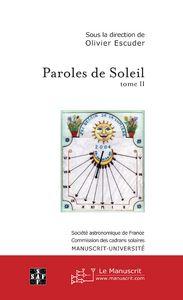 Bild des Verkufers fr paroles de soleil - tome ii zum Verkauf von Chapitre.com : livres et presse ancienne