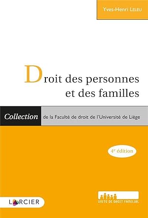 droit des personnes et des familles (4e édition)
