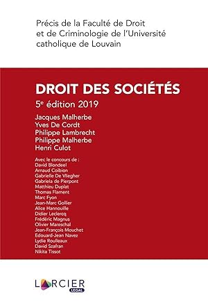 droit des sociétés (édition 2019)