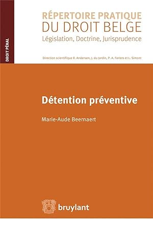 Seller image for dtention preventive for sale by Chapitre.com : livres et presse ancienne