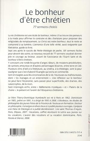 Image du vendeur pour Le bonheur d'tre chrtien mis en vente par Chapitre.com : livres et presse ancienne
