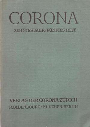 CORONA Neuntes (10.) Jahr, Erstes (5.) Heft (Zweimonatsschrift)