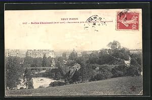 Carte postale Paris, Buttes Chaumont, vue générale pris de l`Allée du Labyrinthe