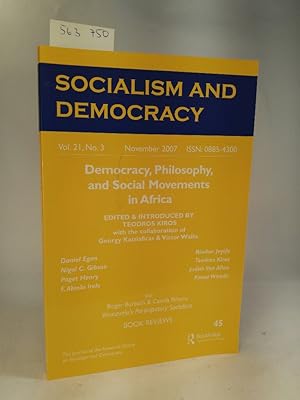 Immagine del venditore per Democracy, Philosophy, and Social Movements in Africa. [Neubuch] Socialism and Democracy, Vol. 21, No. 3, November 2007. venduto da ANTIQUARIAT Franke BRUDDENBOOKS