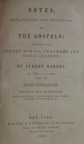 Seller image for Notes, Explanatory and Practical on the Gospels: Designed for Sunday School Teachers and Bible Classes for sale by Weekly Reader