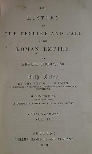 Seller image for The History of the Decline and Fall of the Roman Empire, Volume 2 for sale by Weekly Reader