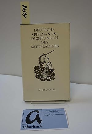 Seller image for Deutsche Spielmannsdichtungen des Mittelalters. for sale by AphorismA gGmbH