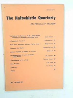 Image du vendeur pour The Haltwhistle Quarterly: an irregular review, no 5, Spring 1977 mis en vente par Cotswold Internet Books