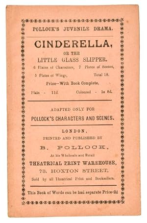Seller image for Cinderella, or the Little Glass Slipper. A grand operatic tale of enchantment in three acts. Adapted only for Pollock's characters and scenes. for sale by Jarndyce, The 19th Century Booksellers