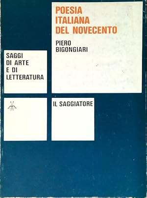 Bild des Verkufers fr Poesia italiana del Novecento vol I zum Verkauf von Librodifaccia