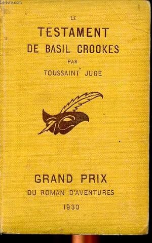 Bild des Verkufers fr Le testament de Basil Crookes Collection Le masque zum Verkauf von Le-Livre