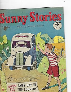 Seller image for Sunny Stories - August 27th 1956 - Containing a New Marmaduke Story & Fairy Fluster for sale by Peakirk Books, Heather Lawrence PBFA