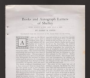 Imagen del vendedor de Books And Autograph Letters Of Shelley a la venta por Legacy Books II