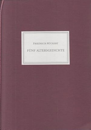 Imagen del vendedor de Fnf Altersgedichte Mit Vertonungen von Karl Haus a la venta por Allguer Online Antiquariat