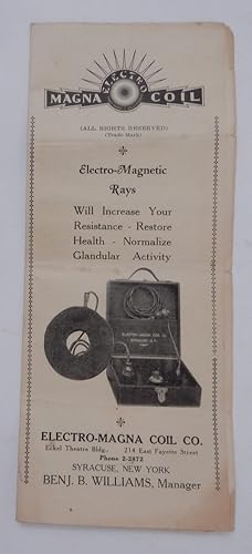 Bild des Verkufers fr Electro-Magna Coil Co. brochure zum Verkauf von Kuenzig Books ( ABAA / ILAB )