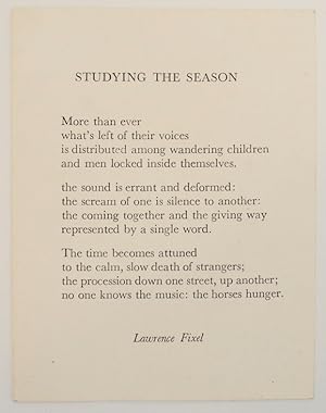Seller image for Studying the Season for sale by Jeff Hirsch Books, ABAA