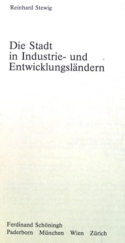Imagen del vendedor de Die Stadt in Industrie- und Entwicklungslndern. UTB ; 1247 a la venta por books4less (Versandantiquariat Petra Gros GmbH & Co. KG)
