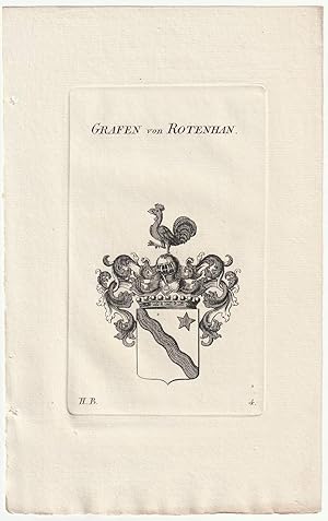 Grafen zu Rotenhan. Kupferstich-Wappen.