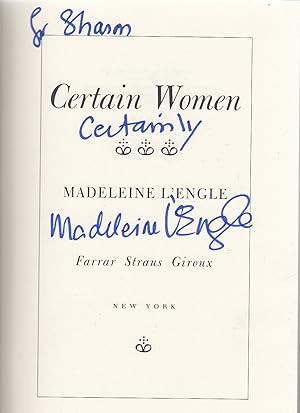 Certain Women (first edition inscribed by the author)