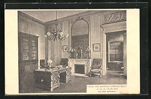 Carte postale Paris, Hotel des Archives Généalogiques, 18, rue du Cherche-Midi, Un des Bureaux