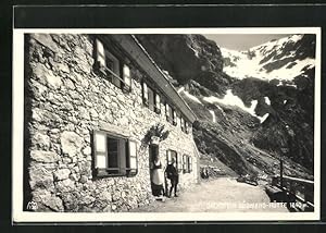 Ansichtskarte Dachstein Südwand-Hütte im Sonnenschein