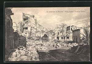 Ansichtskarte Messina, Piazza Duomo e Divisione Militare, La catastrofe, Erdbeben