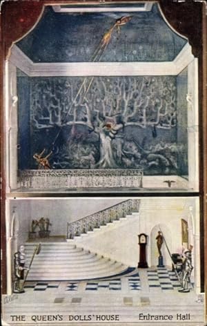 Ansichtskarte / Postkarte The Queen's Dolls House, entrance hall - Verlag: Tuck 4500