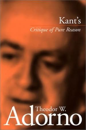 Imagen del vendedor de Kant's 'Critique of Pure Reason' by Adorno, Theodor W. [Paperback ] a la venta por booksXpress