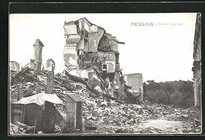 Ansichtskarte Messina, Corso Cavour, Erdbeben