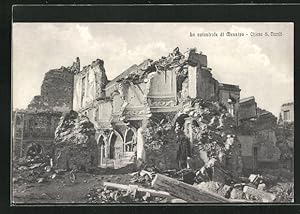 Ansichtskarte Messina, La catastrofe, Chiesa S. Nicolò, Erdbeben