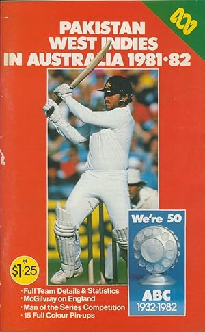 Seller image for PAKISTAN, WEST INDIES IN AUSTRALIA 1981-82 CRICKET TOUR BROCHURE for sale by Sportspages