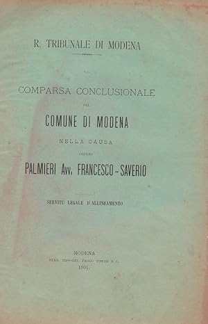 CAUSA CIVILE SOMMARIA - PALMIERI FRANCESCO-SAVERIO, Modena, Tip. Paolo Toschi, 1901