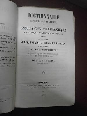 C.-V. Monin : Dictionnaire historique, moral et religieux, et description géographique, biographi...