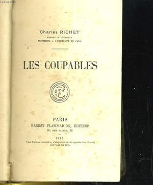 Bild des Verkufers fr LES COUPABLES zum Verkauf von Le-Livre