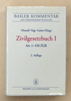 Bild des Verkufers fr Zivilgesetzbuch I. Art. 1- 456 ZGB. zum Verkauf von antiquariat peter petrej - Bibliopolium AG