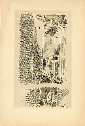 L'ASSASSINAT CONSIDERE COMME UN DES BEAUX-ARTS" Eau-forte par Gus BOFA (1930)