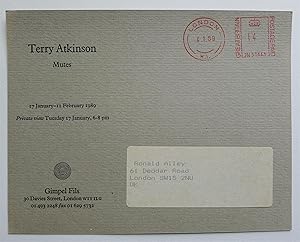 Seller image for Terry Atkinson. Mutes. Gimpel Fils, London 17 January-11 February 1989. for sale by Roe and Moore