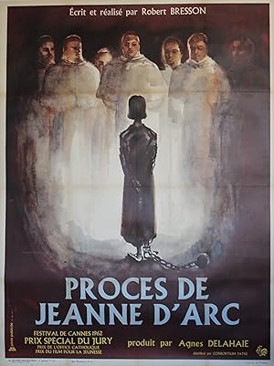 "PROCES DE JEANNE D'ARC" Réalisé par Robert BRESSON en 1962 avec Florence CARREZ (DELAY) / Affich...