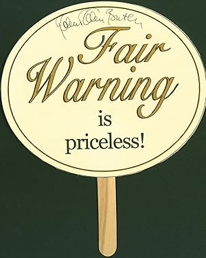 Immagine del venditore per Fair Warning (promotional advertising ephemera) venduto da Eureka Books