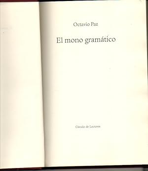 Imagen del vendedor de EL MONO GRAMATICO. a la venta por Librera Javier Fernndez