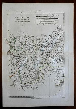 Western Austria Holy Roman Empire Hapsburg Lands Tyrol 1787 Bonne engraved map