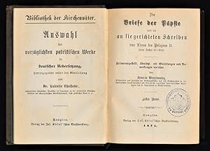 Immagine del venditore per Die Briefe der Ppste und die an sie gerichteten Schreiben von Linus bis Pelagius II. (vom Jahre 67-590) zsgest., bers., mit Einleitung und Anmerkungen versehen von Severin Wenzlowsky (Erster Band, Bd. 1) Bibliothek der Kirchenvter. Auswahl der vorzglichsten patristischen Werke in deutscher bersetzung, hrsg. unter der Oberleitung von Dr. Valentin Thalhofer. venduto da Antiquariat Peda