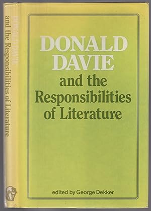 Bild des Verkufers fr Donald Davie and the Responsibilities of Literature zum Verkauf von Between the Covers-Rare Books, Inc. ABAA