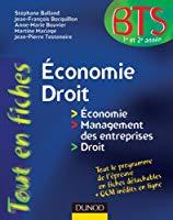 Image du vendeur pour Economie-droit En Fiches : Bts 1re Et 2e Annes mis en vente par RECYCLIVRE