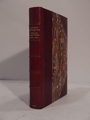 Bild des Verkufers fr Posies compltes de Thodore de Banville 1841-1854 : Les Cariatides, Les Stalactites, Odelettes, Le Sang de la Coupe, La Maldiction de Vnus, etc. Edition revue et corrige par l'auteur. Avec un titre-frlontispice compos et grav  l'eau-forte par Louis Duveau. zum Verkauf von L'Ancienne Librairie