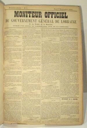 Moniteur officiel du Gouvernement général de Lorraine et du préfet de la Meurthe, publié par ordr...