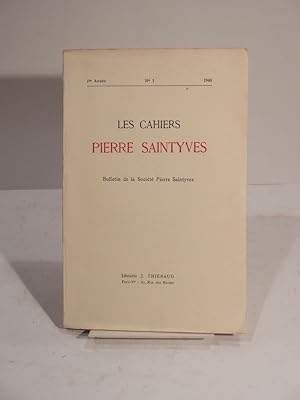 Imagen del vendedor de Les Cahiers Pierre Saintyves. Bulletin de la Socit Pierre Saintyves. Ire anne - N1 - 1940. a la venta por L'Ancienne Librairie