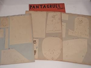 Imagen del vendedor de Clichs d'imprimerie sur papier pour Pantagruel de Rabelais, Illustrations de Dubout. a la venta por L'Ancienne Librairie