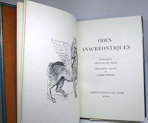 Seller image for Odes anacrontiques for sale by L'Ancienne Librairie