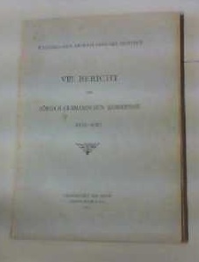 VIII. Bericht der Römisch-Germanischen Kommission 1913-1915